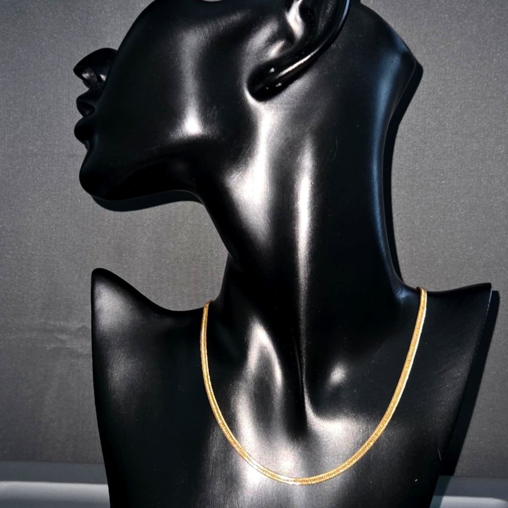 Triple Lock Necklace  Gold Chain No Pendant  P2